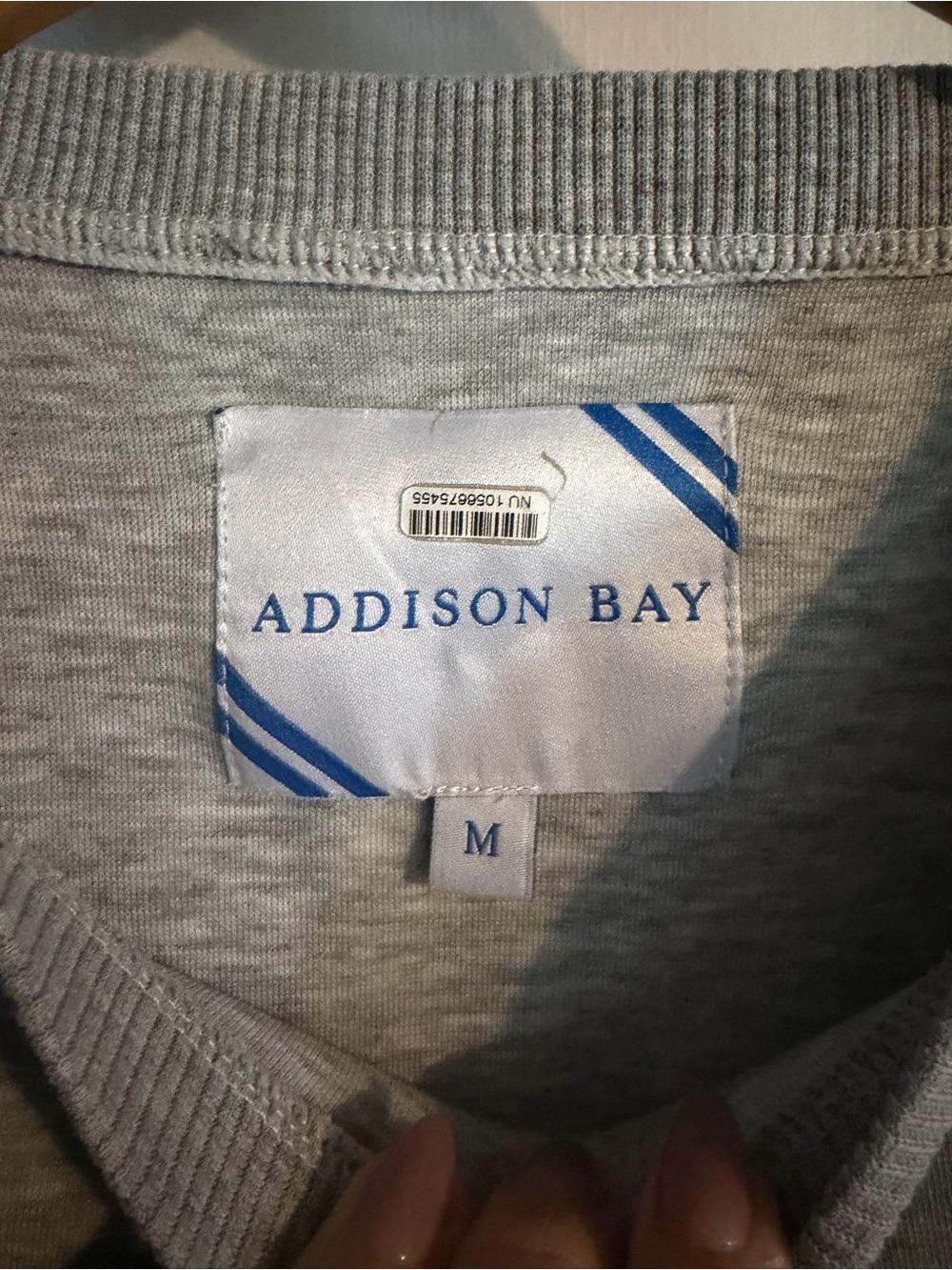 Addison Bay “Harper” Heather Grey and White Long Sleeve Layered Dress, Size Med - Picture 5 of 6